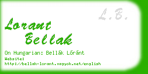 lorant bellak business card
